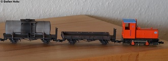 Erste neu lackierte Güterwaggons