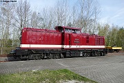 203 230 der Muldental Eisenbahnverkehrsgesellschaft mbH als 114 703 bei der Fahrzeugausstellung