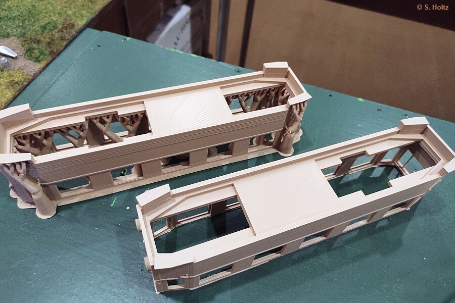 3D gedrucktes Gehäse für Triebwagen